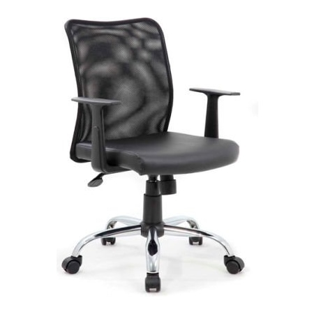 Boss Office Products Boss Budget Mesh Task Chair with T-Arms - Black B6116C-CS